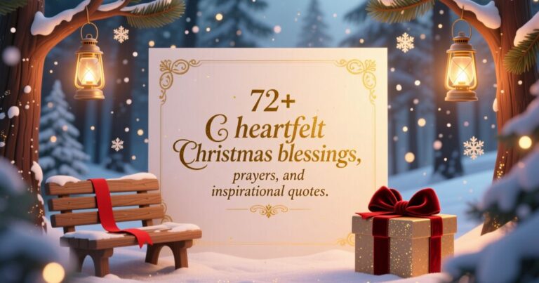 72+ heartfelt Christmas blessings, prayers, and inspirational quotes.