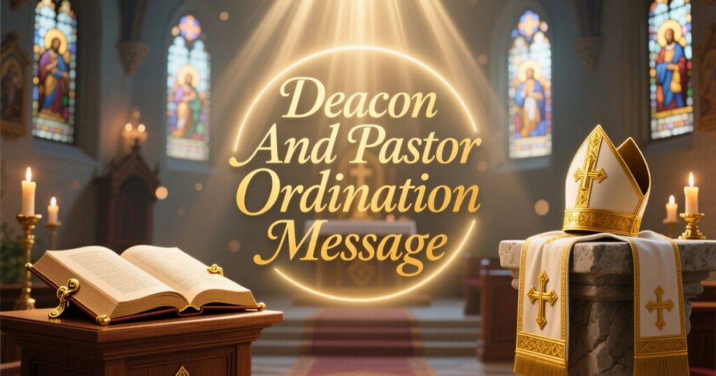 Deacon And Pastor Ordination Message