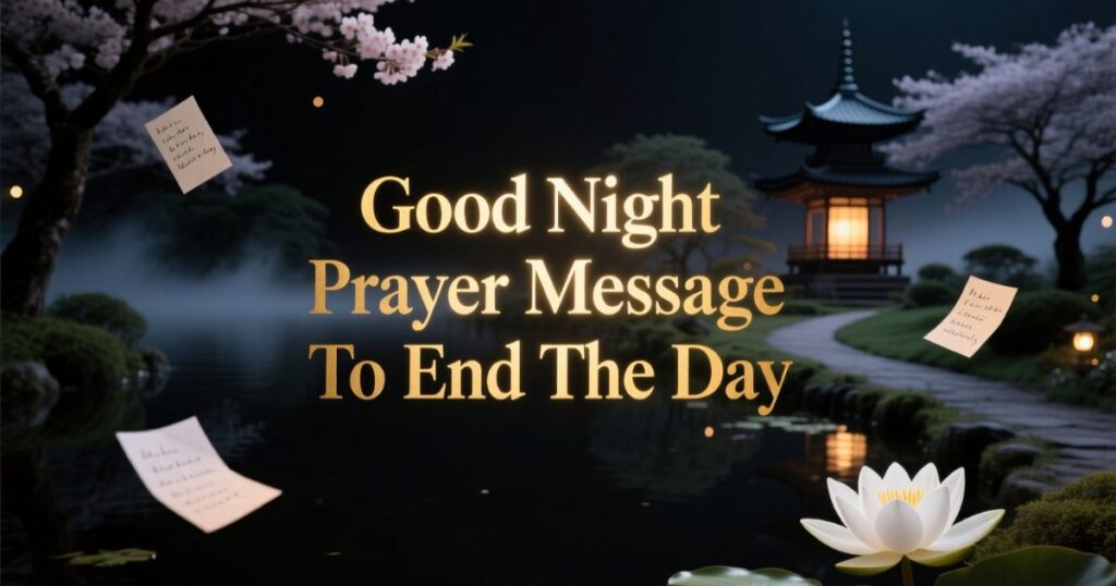 Good Night Prayer Message To End The Day