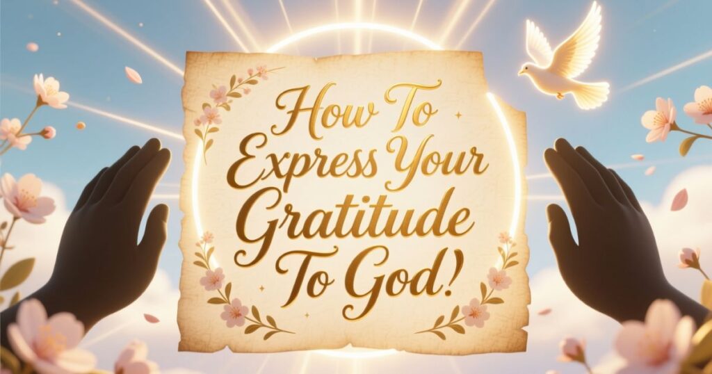 How To Express Your Gratitude To God