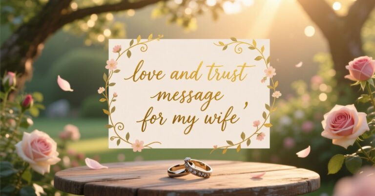 love and trust message for my wife