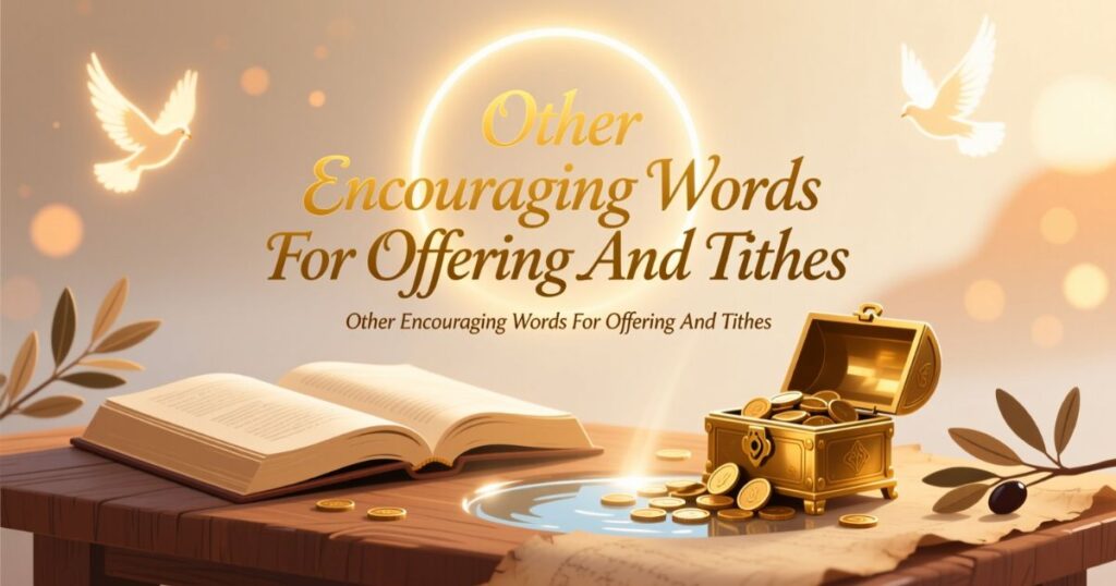 Other Encouraging Words For Offering And Tithes