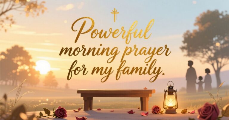 Powerful morning prayer for my family