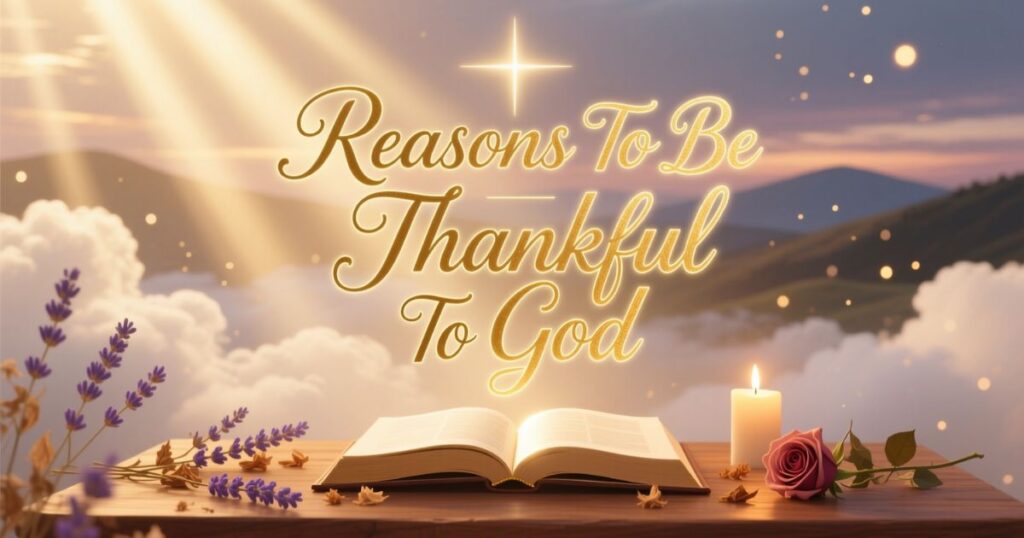 Reasons To Be Thankful To God