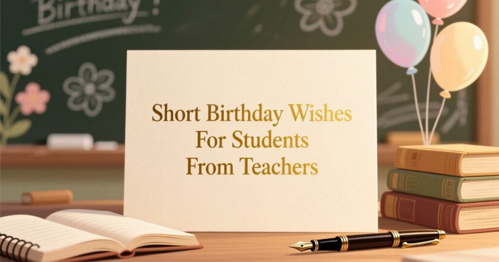 Short Birthday Wishes For Students From Teachers