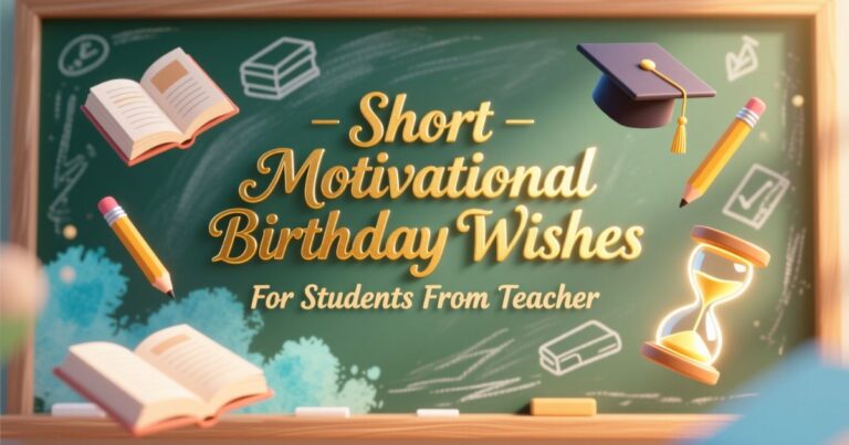 Short Motivational Birthday Wishes For Students From Teacher