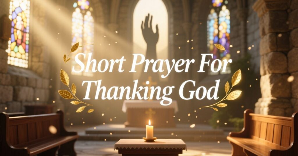 Short Prayer For Thanking God