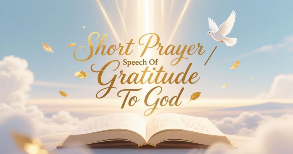 Short Prayer / Speech Of Gratitude To God