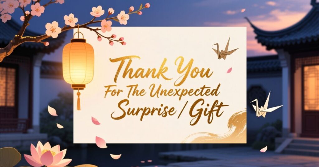 Thank You For The Unexpected Surprise / Gift