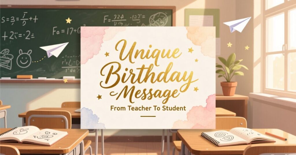 Unique Birthday Message From Teacher To Student