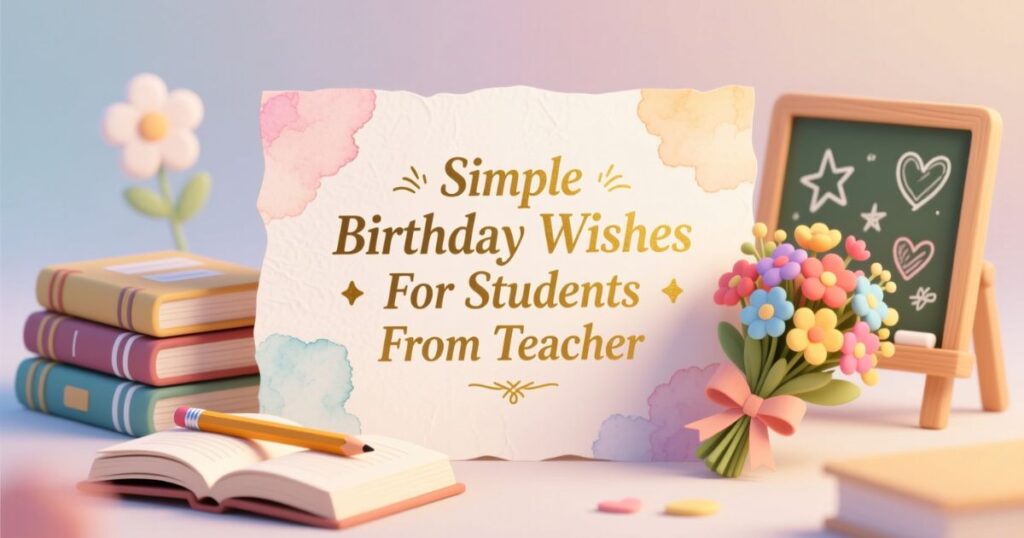 Simple Birthday Wishes For Students From Teacher