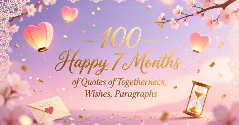 100 Happy 7 Months of Quotes Togetherness, Wishes, Paragraphs