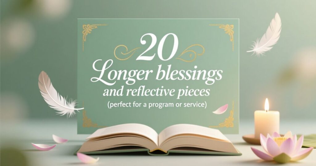 20 Longer blessings and reflective pieces (perfect for a program or service)