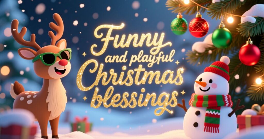 Funny and playful Christmas blessings