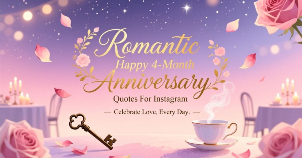 Romantic Happy 4-Month Anniversary Quotes For Instagram
