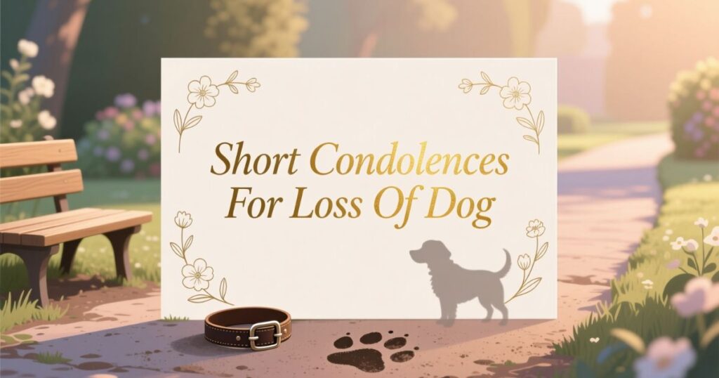 Short Condolences For Loss Of Dog