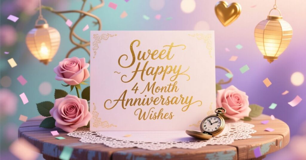 Sweet Happy 4 Month Anniversary Wishes