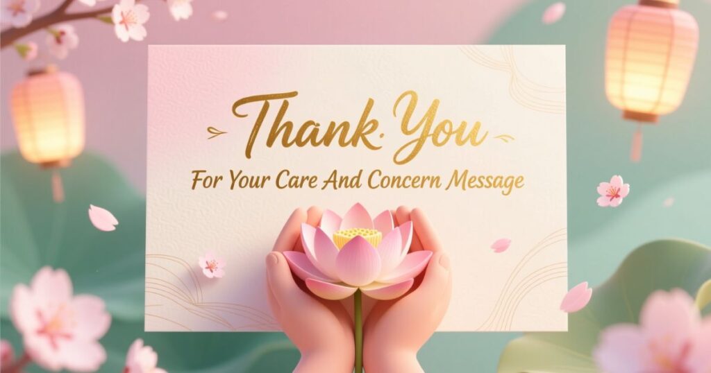 Thank You For Your Care And Concern Message