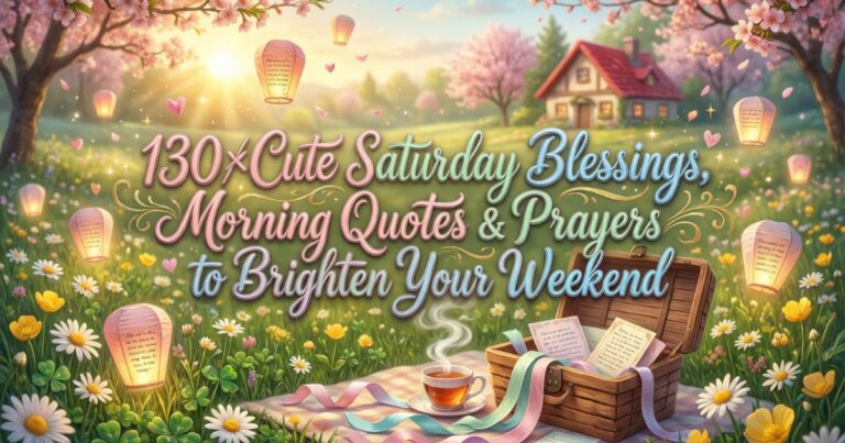 130+Cute Saturday Blessings, Morning Quotes & Prayers to Brighten Your Weekend