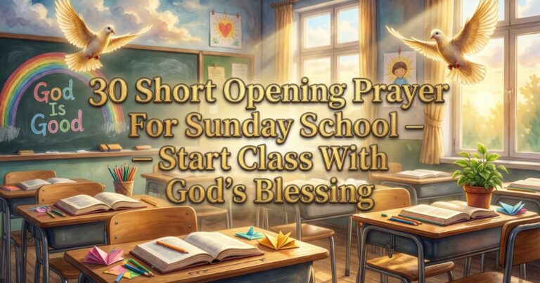 30 Short Opening Prayer For Sunday School Start Class With God’s Blessing