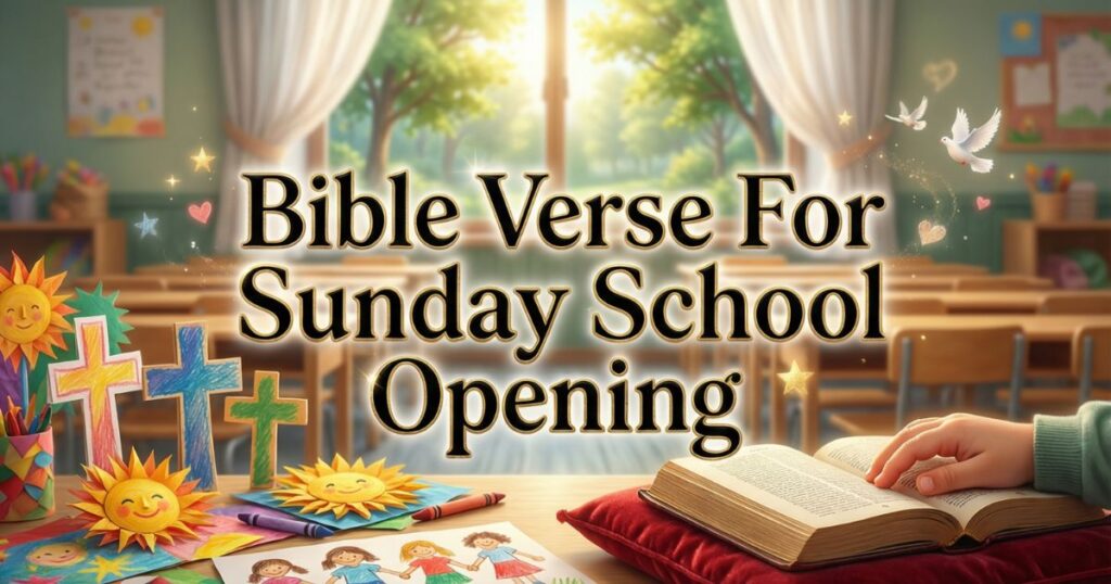 Bible Verse For Sunday School Opening