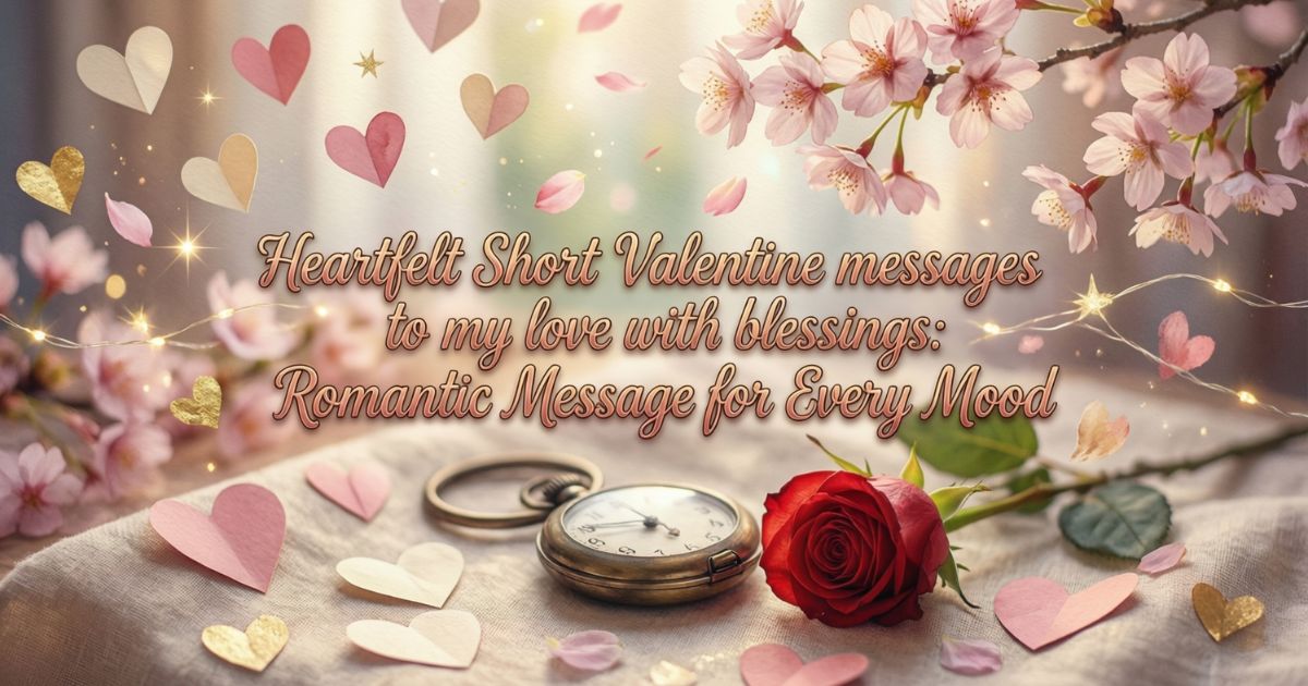 Heartfelt Short Valentine messages to my love with blessings