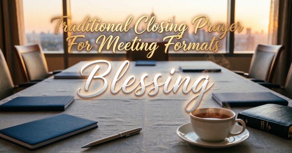Traditional Closing Prayer For Meeting Formats