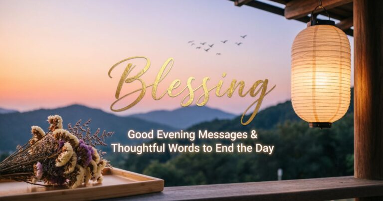 Good Evening Messages & Thoughtful Words to End the Day