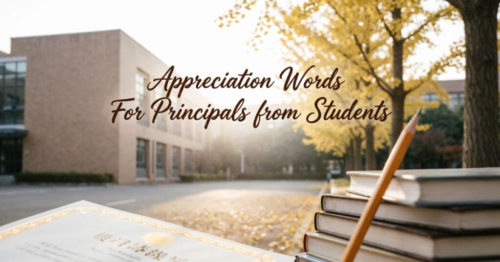 Appreciation Words For Principals from Students