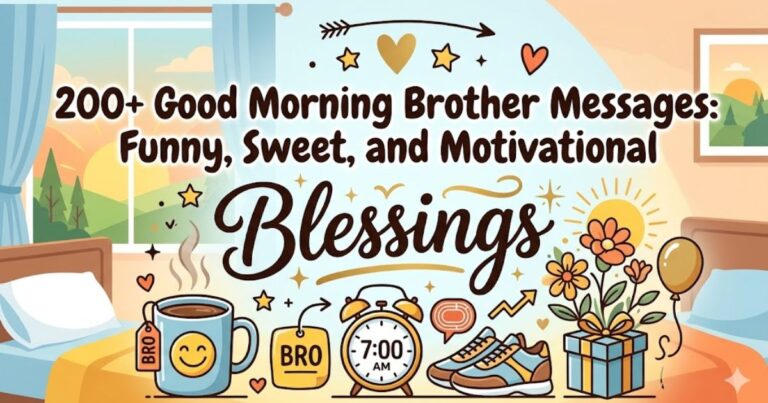 200+ Good Morning Brother Messages: Funny, Sweet, and Motivational