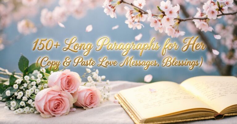 150+ Long Paragraphs for Her Copy Paste Love Messages Blessings