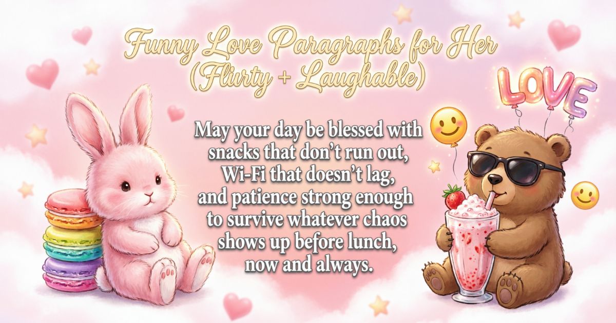 Funny Love Paragraphs for Her Flirty Laughable